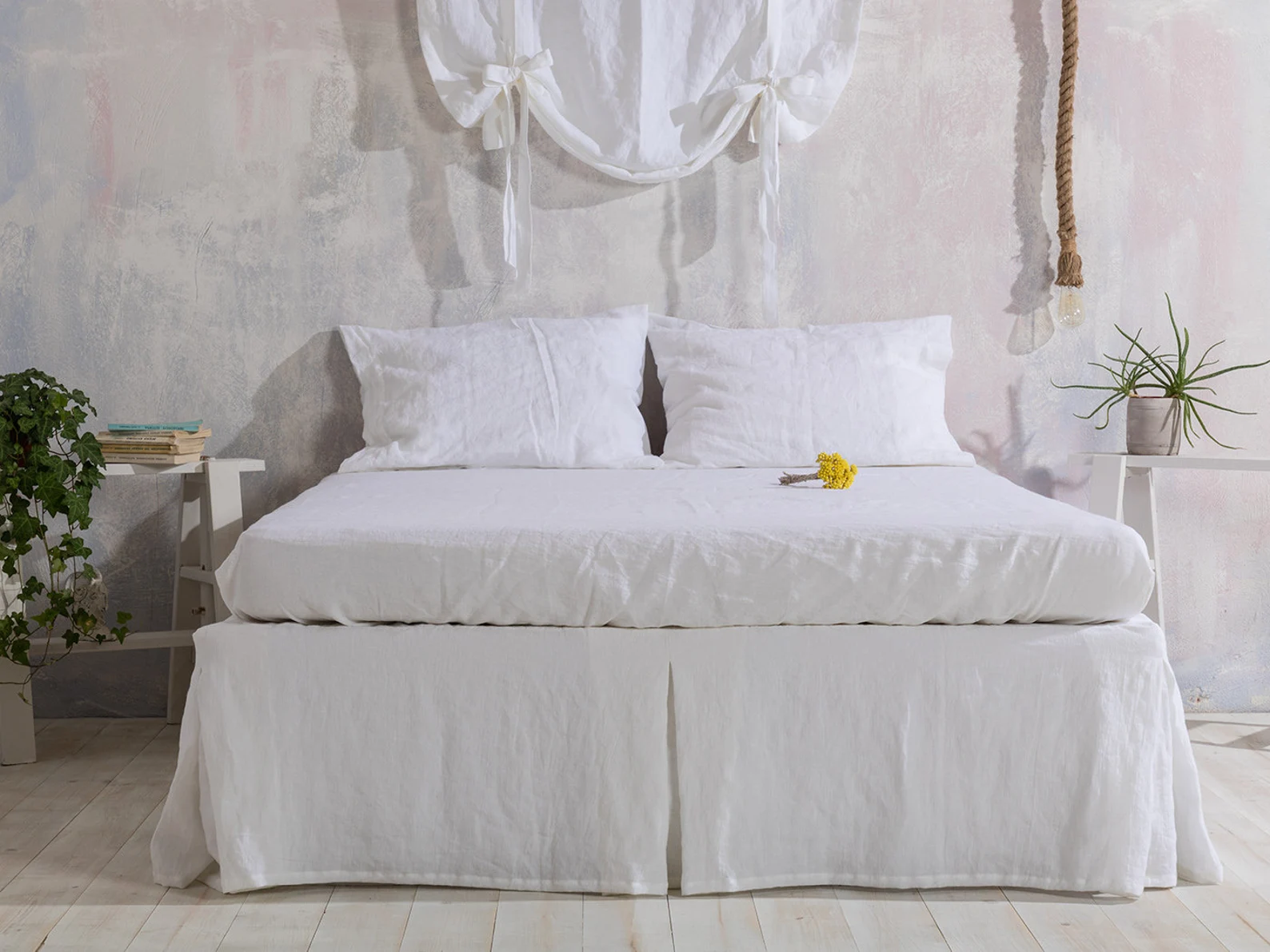 Linen Sheet- Linen bed sheets-Fitted linen bedsheets-Washed Linen bedding- Linen King bed sheet-Linen fitted bed sheet