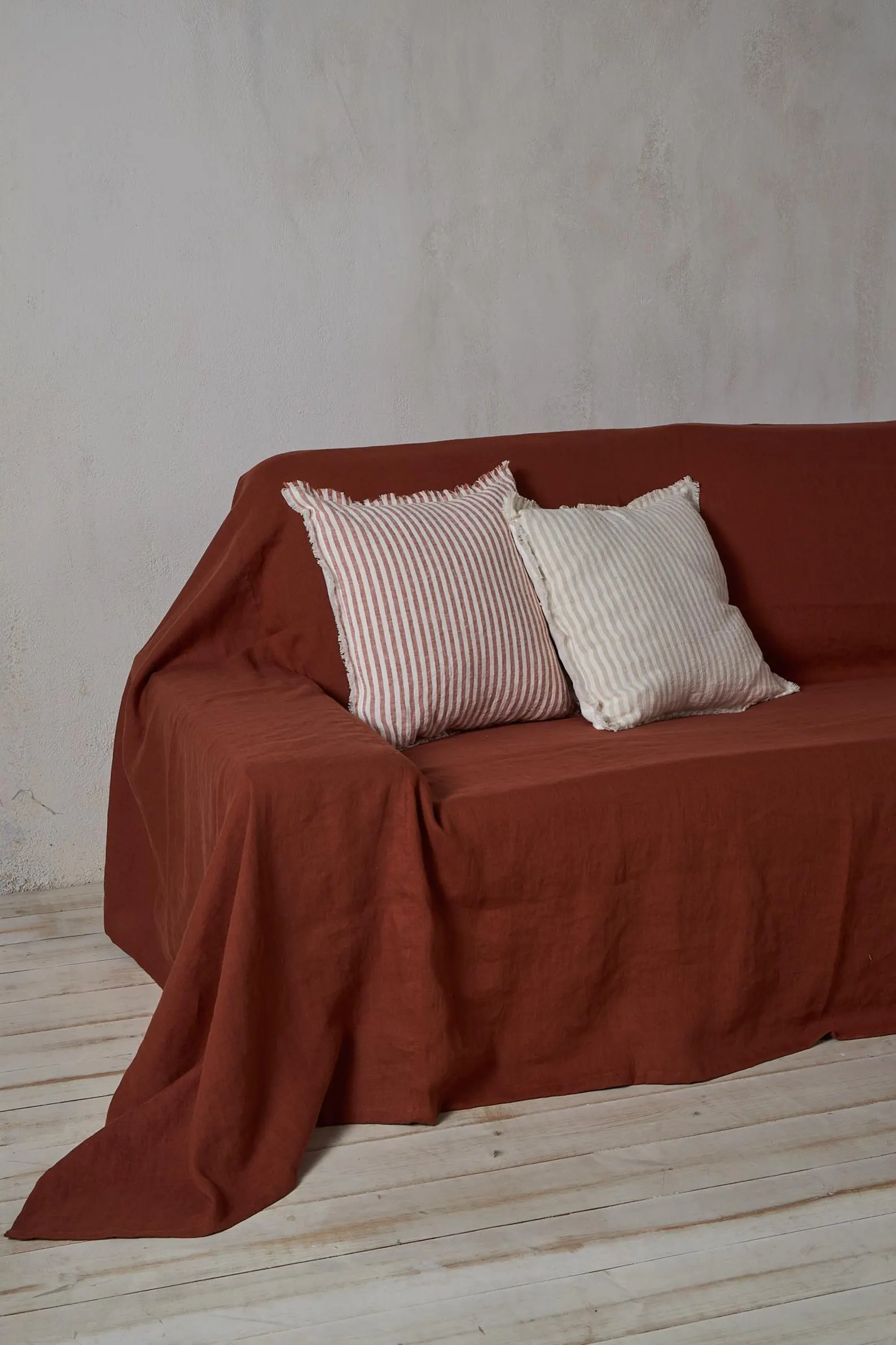 Linen couch cover- Linen sofa cover - Natural sofa cover- Washed linen sofa cover-Extra large bed cover -Linen couch slipcover, custom size.