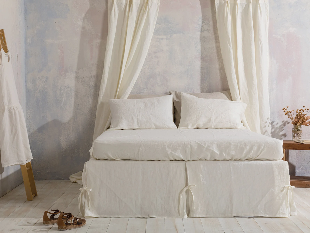Linen Sheet- Linen bed sheets-Fitted linen bedsheets-Washed Linen bedding- Linen King bed sheet-Linen fitted bed sheet